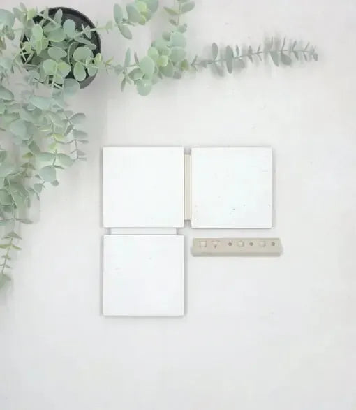 elan cotton gloss 10 x 10cm baked tiles