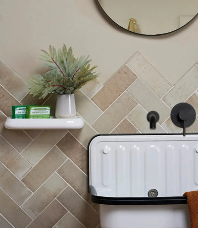 curated elan oatmeal gloss 7 5 x 20cm