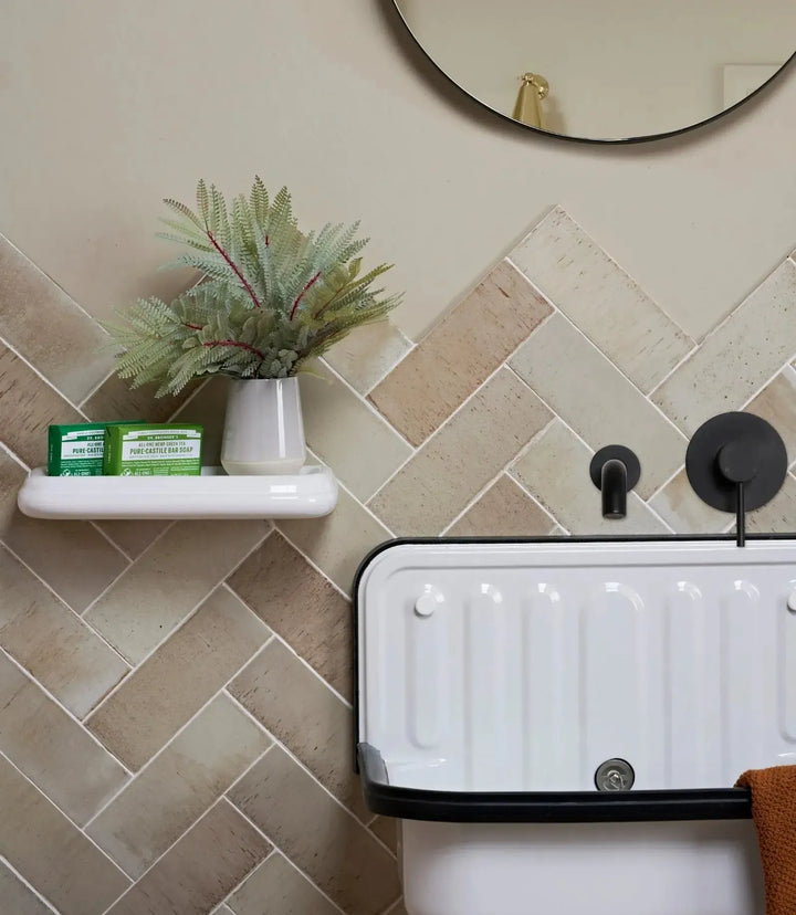 Curated Elan Oatmeal Gloss 7.5 x 20cm