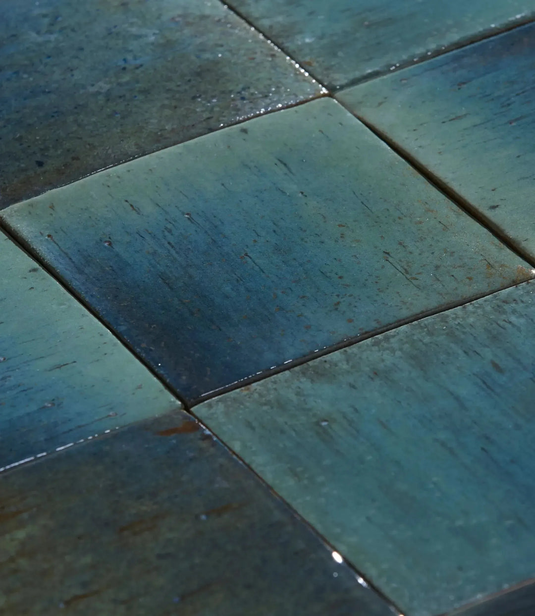 elan ocean blue green gloss 10 x 10cm