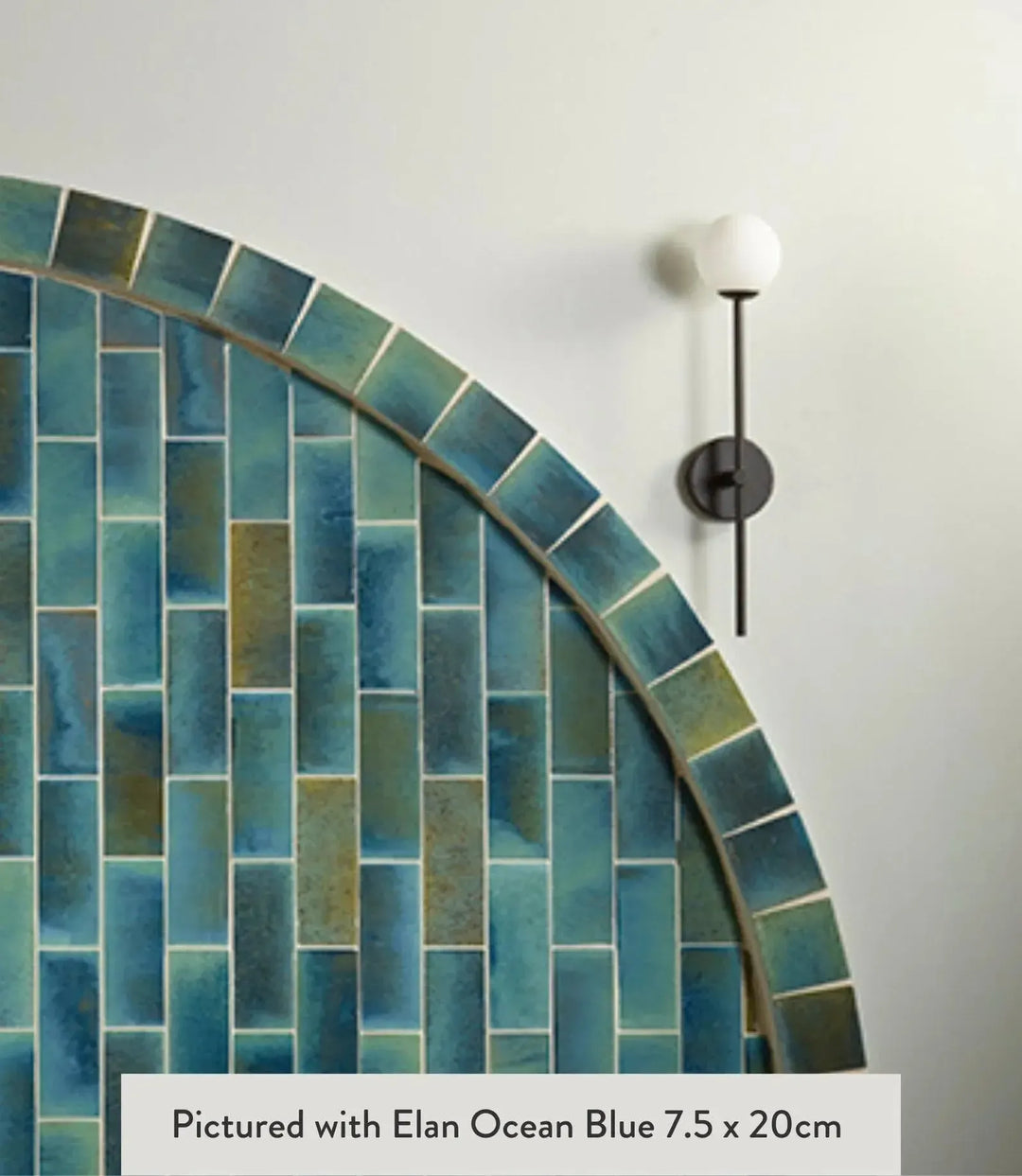 curated elan ocean blue green gloss 10 x 10cm