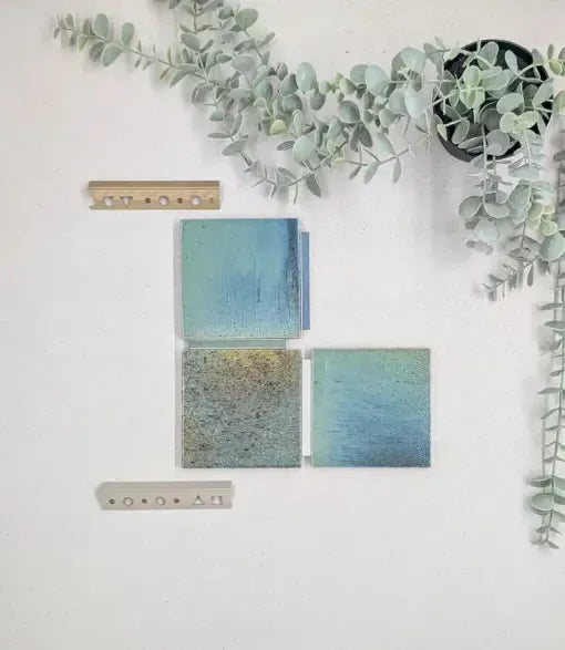 elan ocean blue green gloss 10 x 10cm baked tiles