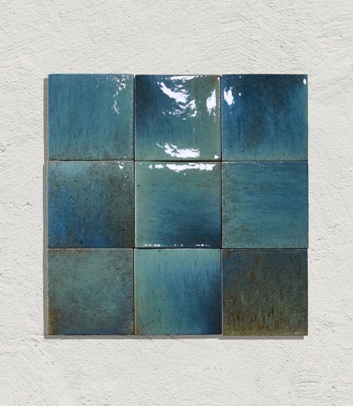 elan ocean blue green gloss 10 x 10cm