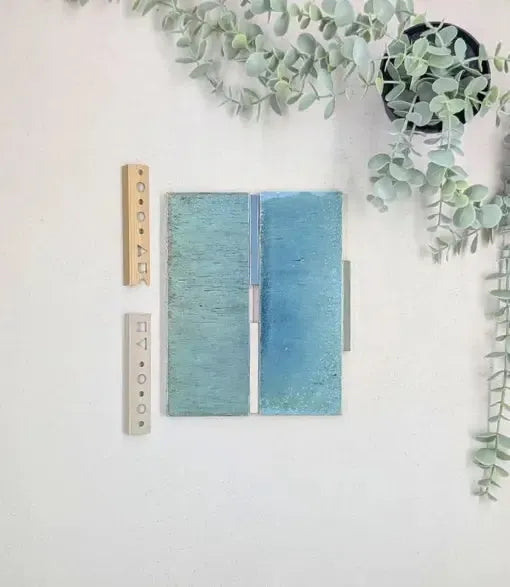 elan ocean blue green gloss 7 5 x 20cm baked tiles