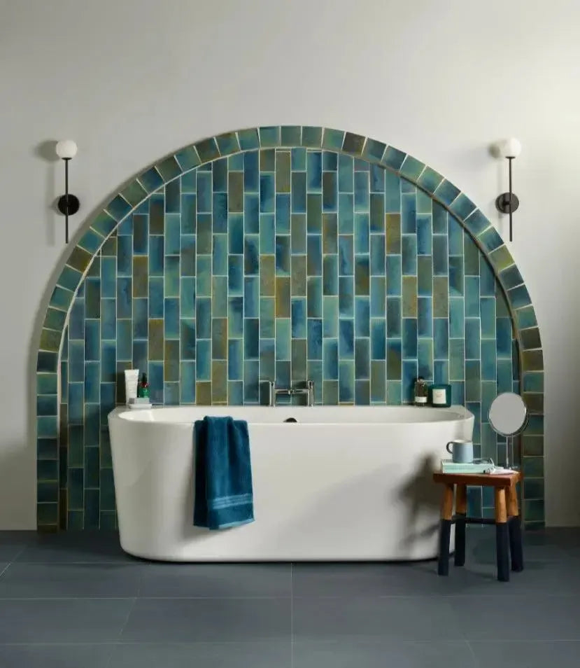 Curated Elan Ocean Blue Green Gloss 7.5 x 20cm