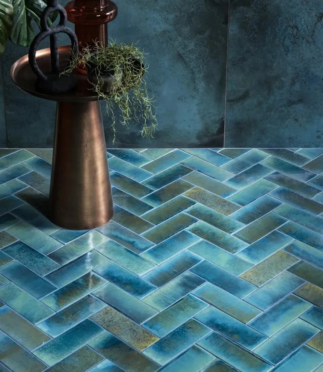 curated elan ocean blue green gloss 7 5 x 20cm