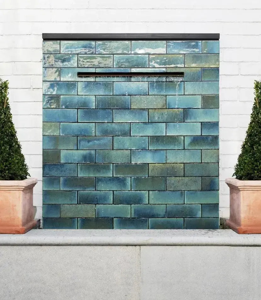 curated elan ocean blue green gloss 7 5 x 20cm