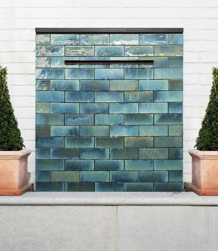 curated elan ocean blue green gloss 7 5 x 20cm