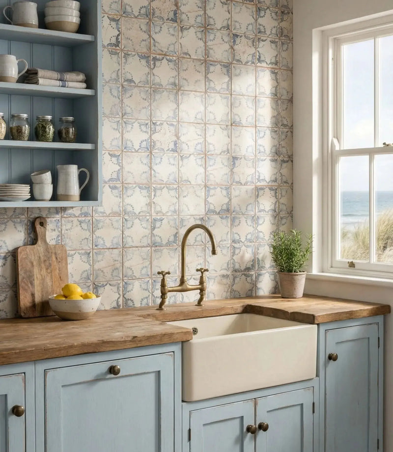 faded delft pattern 33cm x 33cm