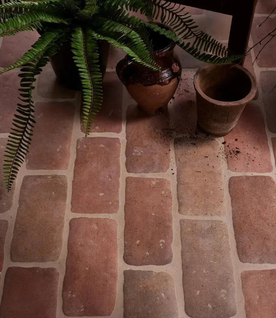 Farmhouse Terracotta Brick 11.3cm x 22.6cm - Out