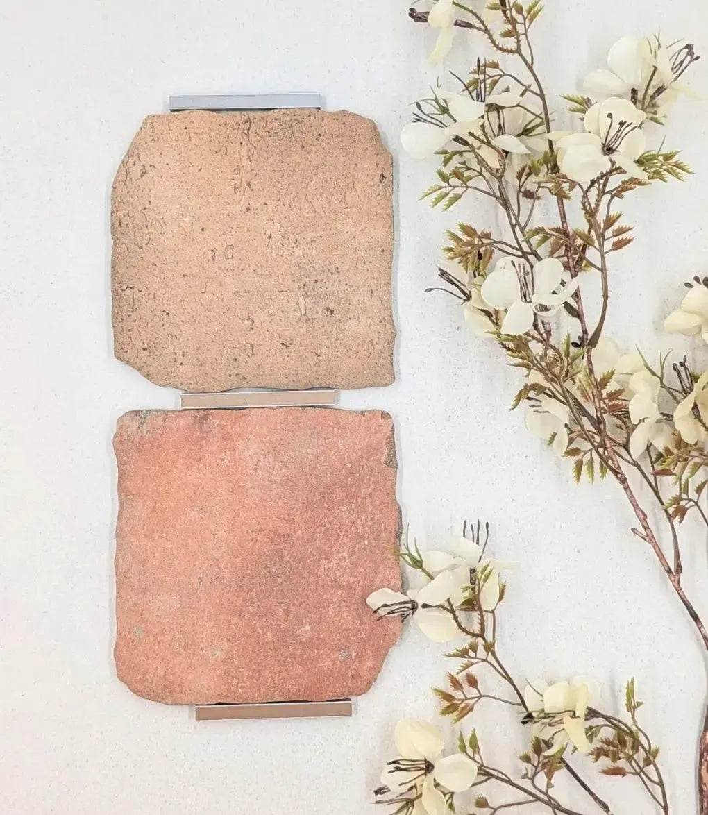 farmhouse terracotta square 15cm x 15cm baked tiles