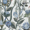 Grain Blue Botanical Mural 20cm x 20cm - Out