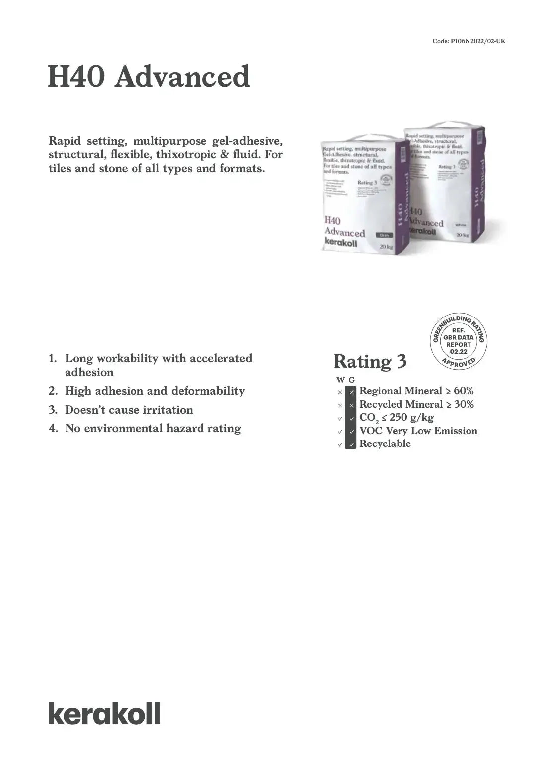 h40 fast setting adhesive 20kg grey h40 advanced adhesive 20kg grey