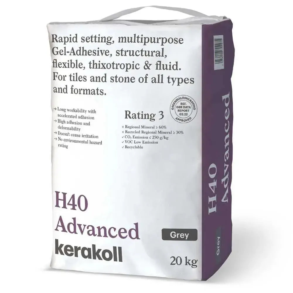 h40 fast setting adhesive 20kg grey h40 advanced adhesive 20kg grey