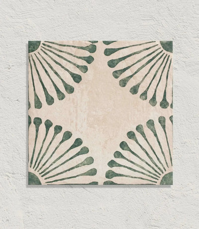 curated havana nights fan green 20cm x 20cm out