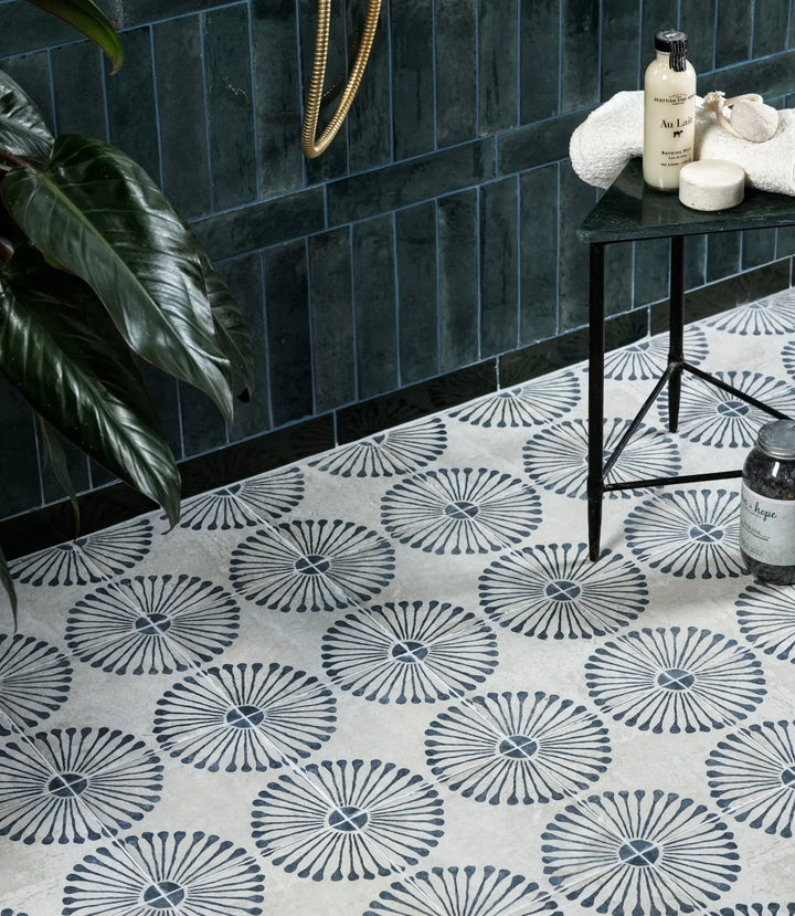 havana nights fan navy 20cm x 20cm bathroom