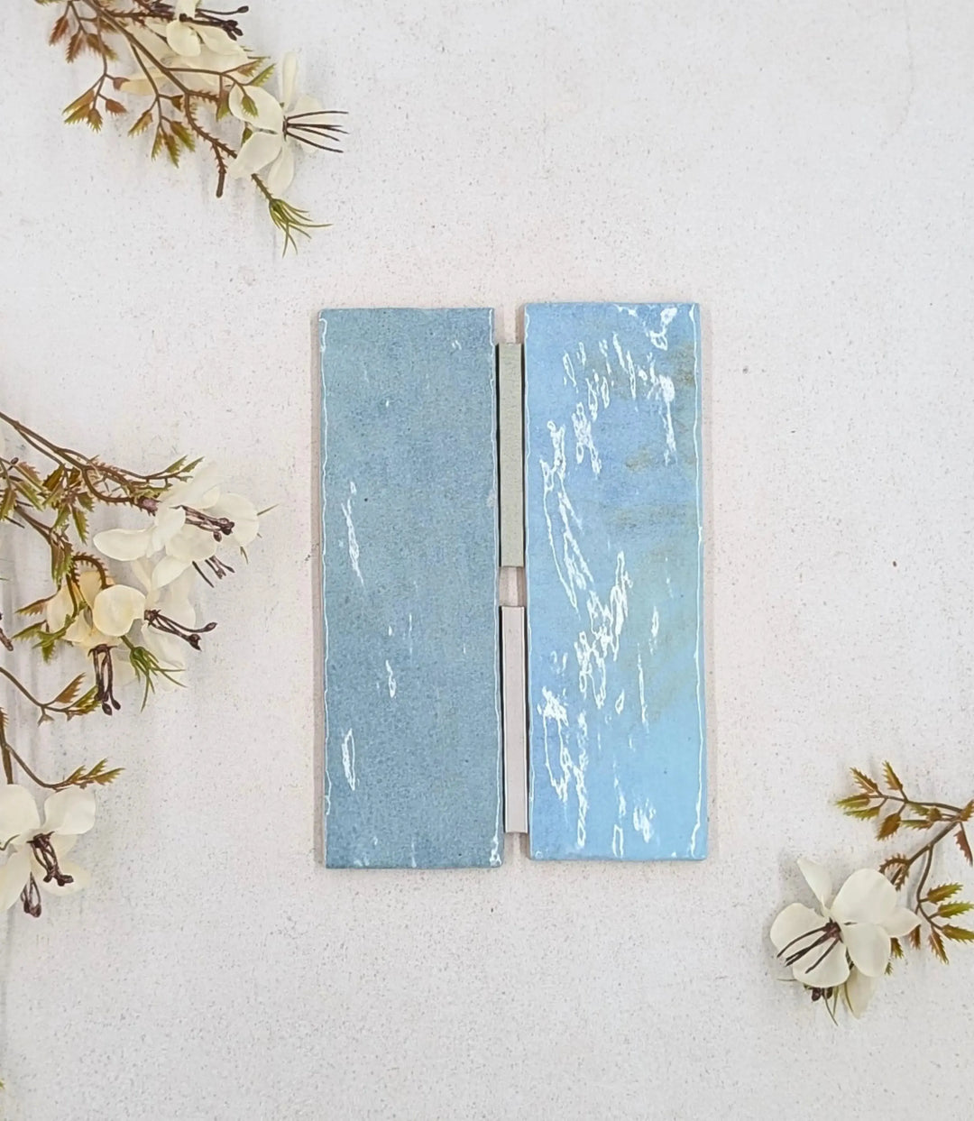 haven aqua 20cm x 6 5cm baked tiles
