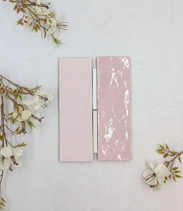 haven pink 20cm x 6 5cm baked tiles