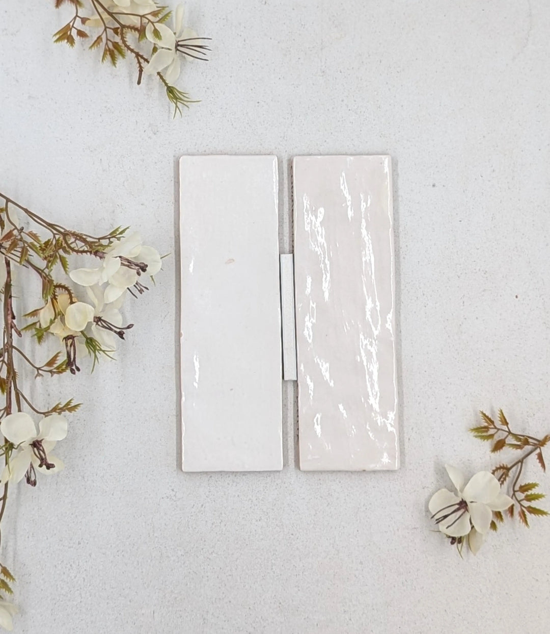 haven gloss white 20cm x 6 5cm baked tiles