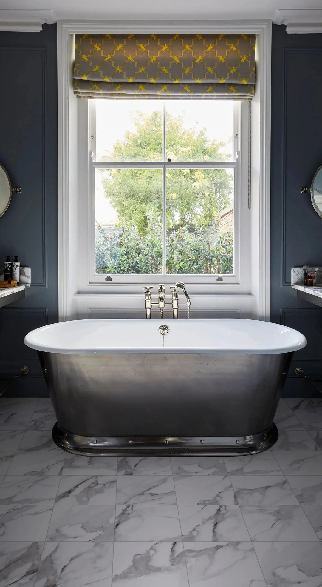  Curated Heritage Marble White 20 X 20cm by Baked Tiles featured in a luxury bathroom