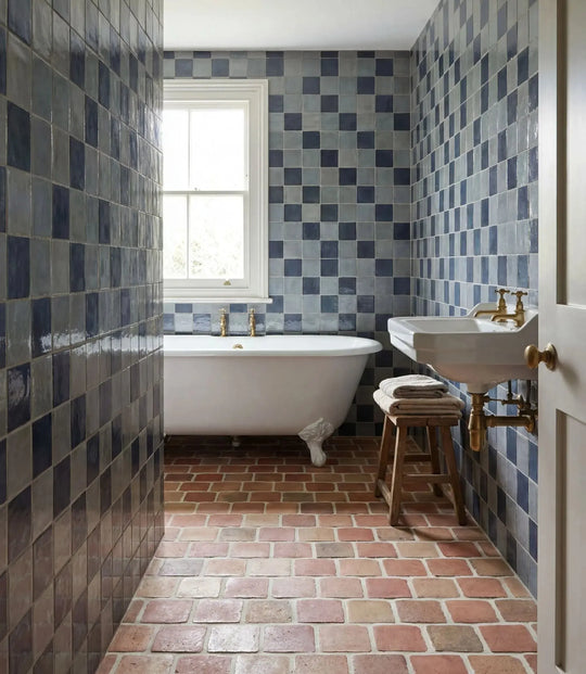 journeyman zellige blue 10 x 10cm tiles
