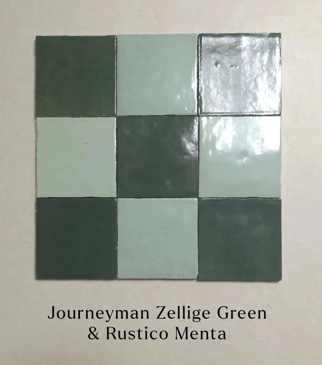 journeyman zellige green 10cm x 10cm