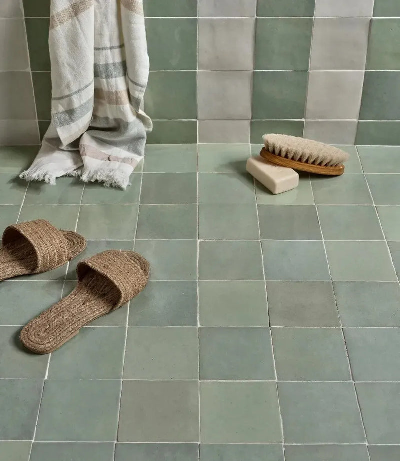 journeyman zellige mint 10cm x 10cm