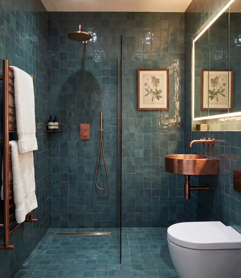 journeyman zellige petrol 10 x 10cm