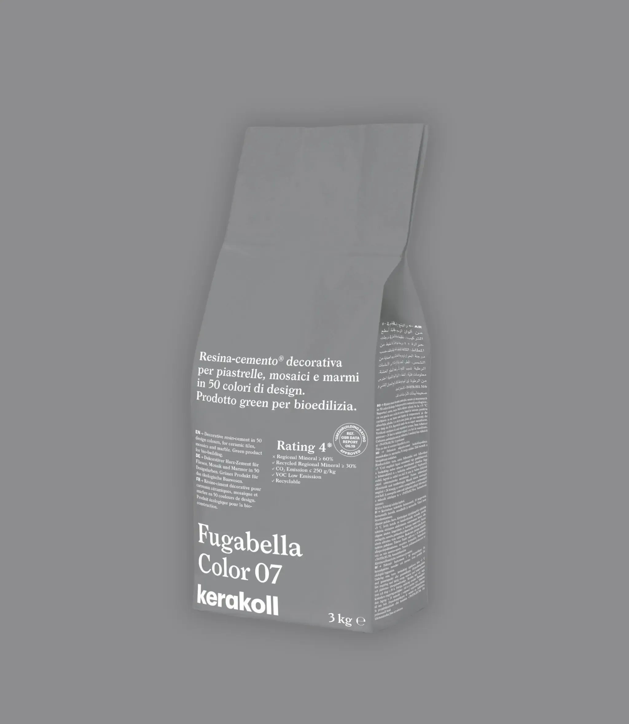 Kerakoll Fugabella Color Grout 07 Grey 3Kg