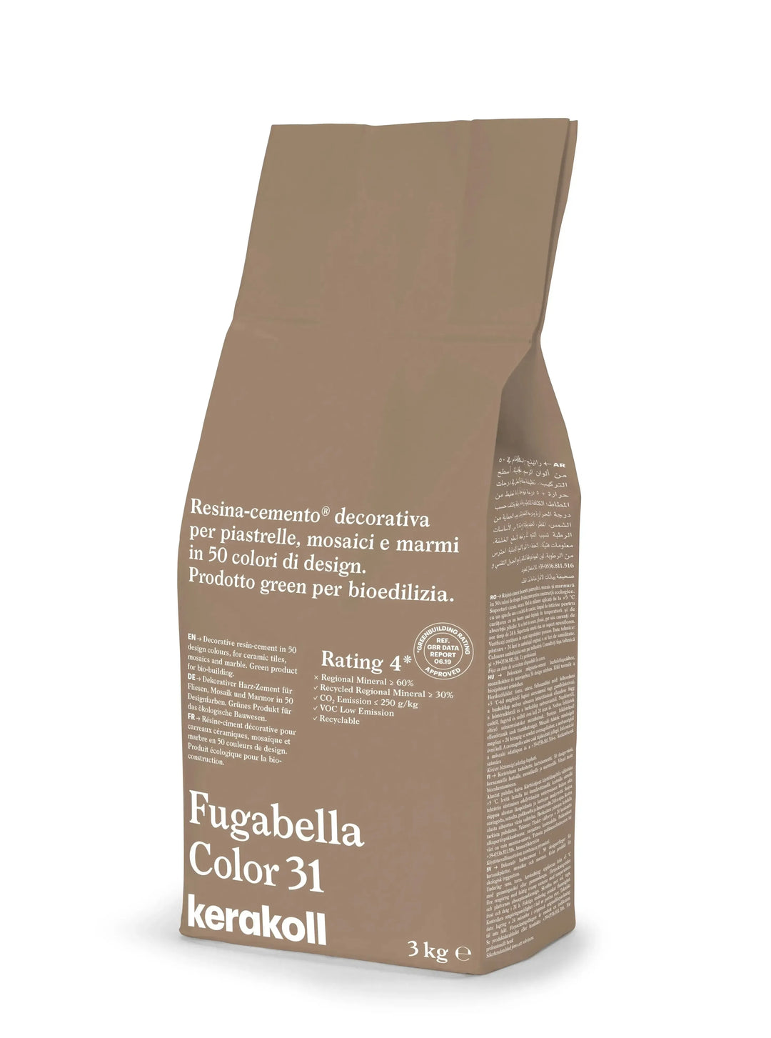 Kerakoll Fugabella Color Grout 31 Pale Umber 3Kg