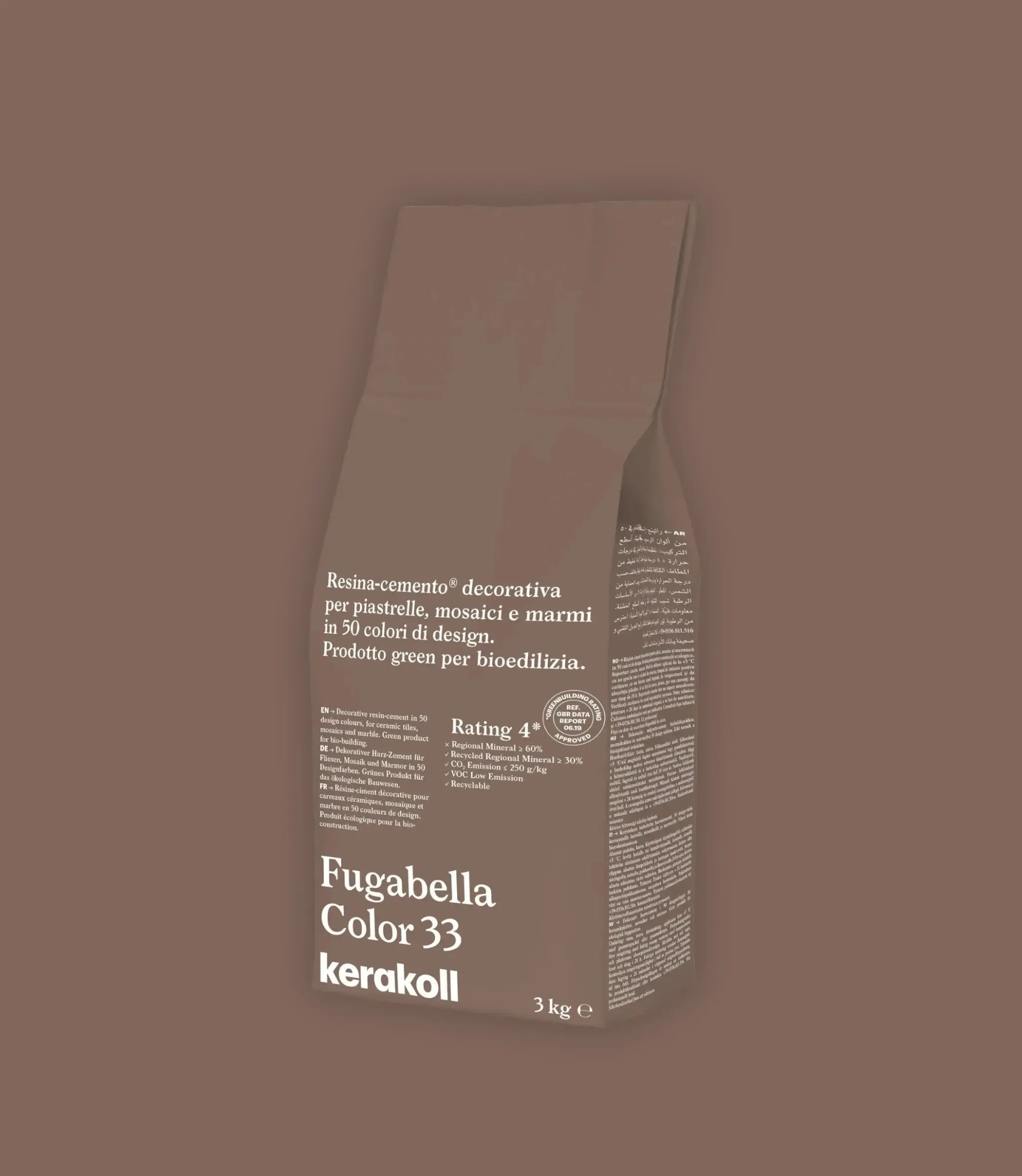 Kerakoll Fugabella Color Grout 33 Hot Chocolate 3Kg