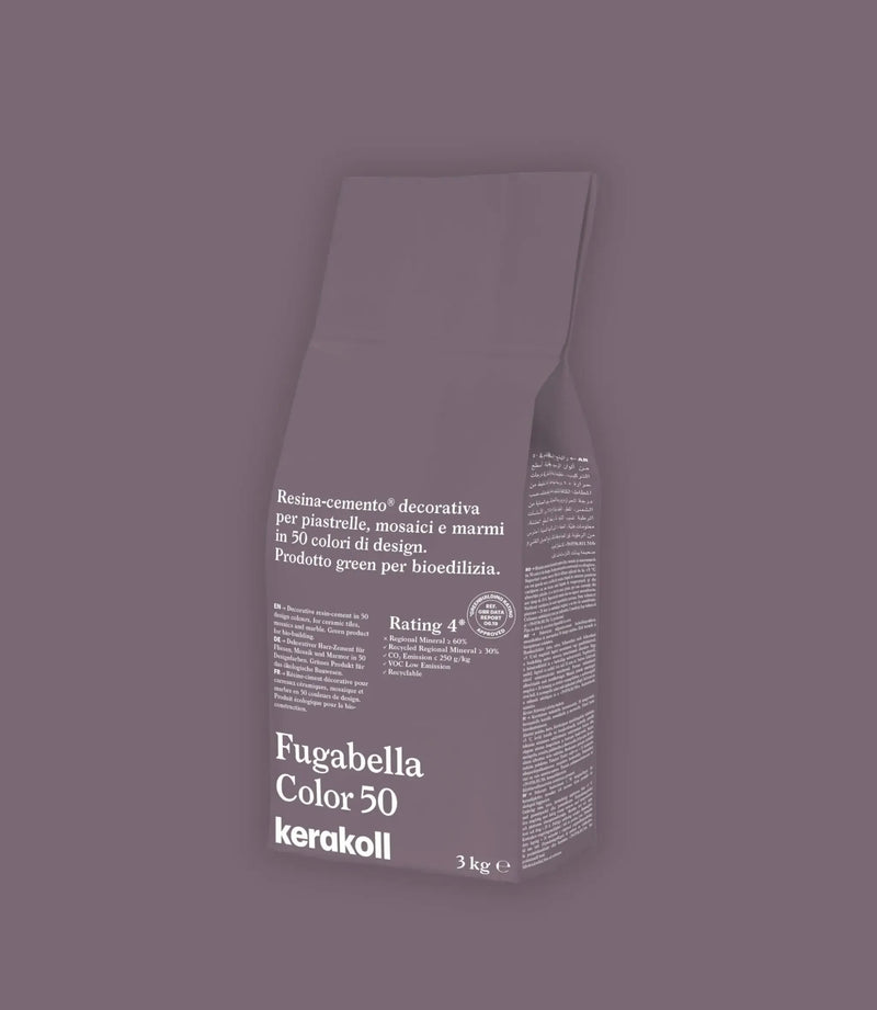 kerakoll fugabella color grout 50 eggplant 3kg