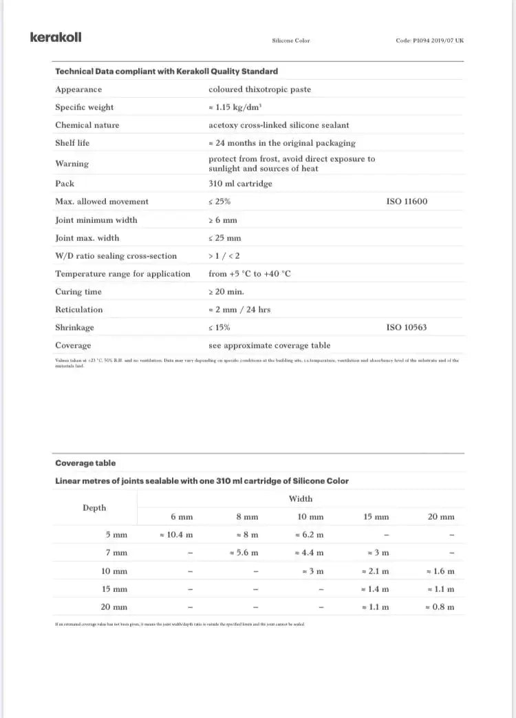 Kerakoll Silicone Colour 37 Beauvais Lilac 310ML