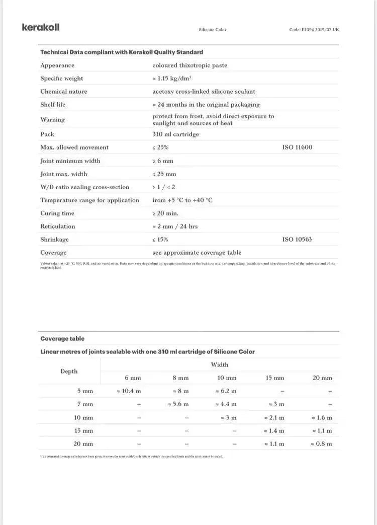 Kerakoll Silicone Colour 37 Beauvais Lilac 310ML