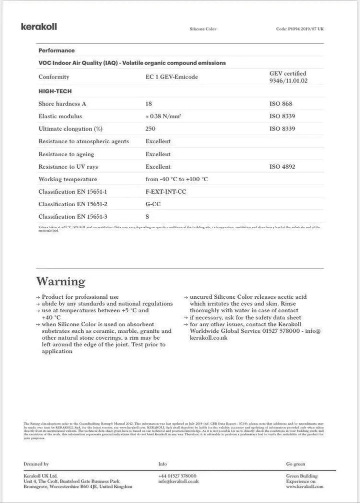 Kerakoll Silicone Colour 37 Beauvais Lilac 310ML