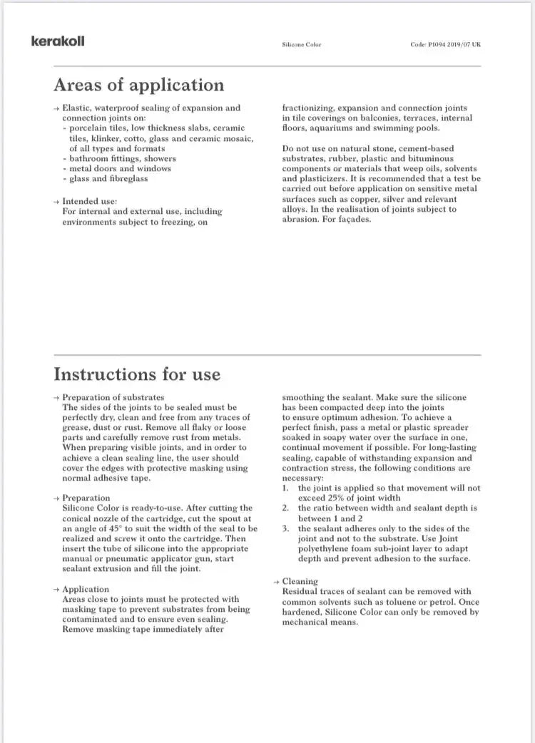 Kerakoll Silicone Colour 37 Beauvais Lilac 310ML