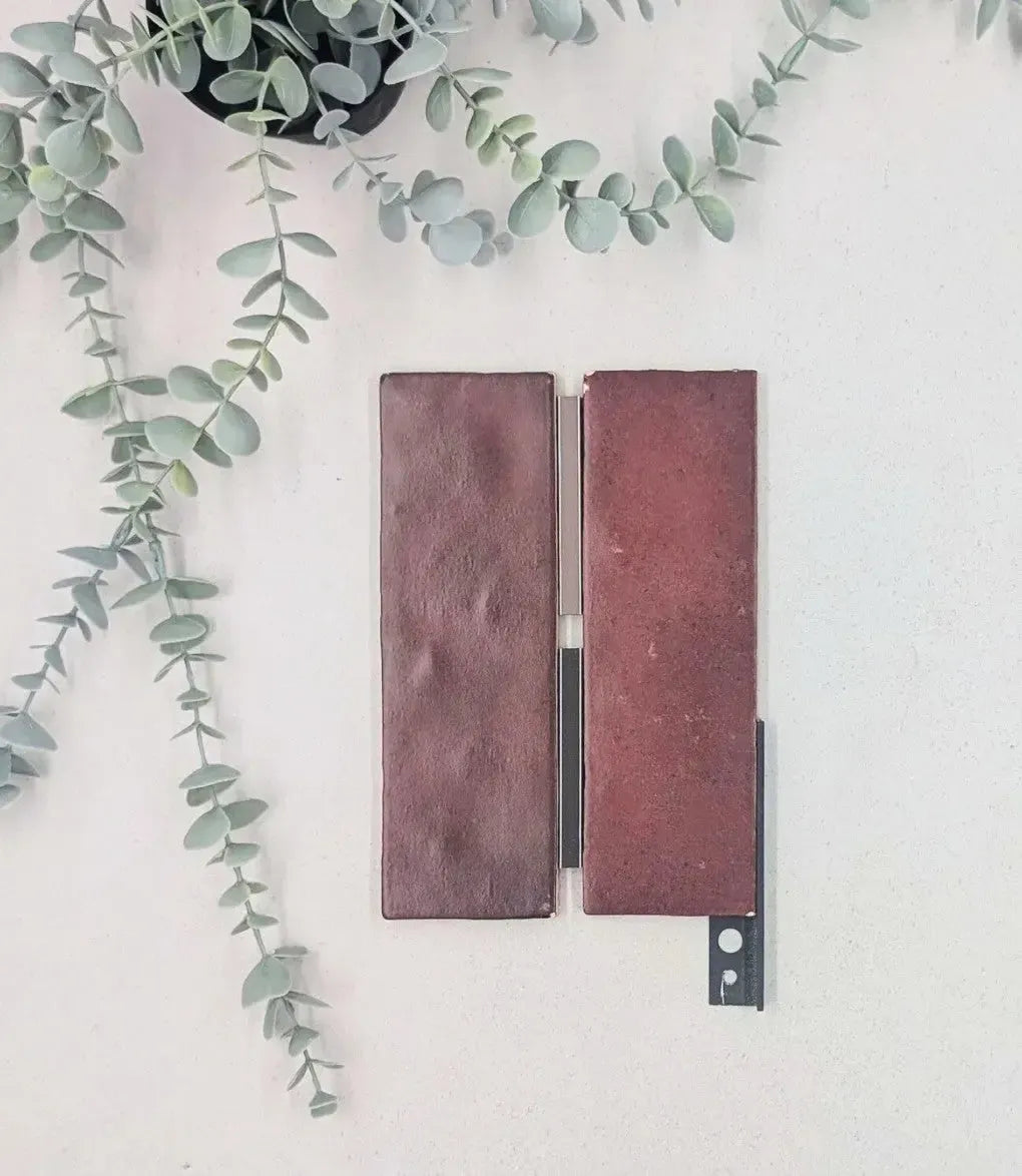 lava burgundy 6 5cm x 20cm baked tiles