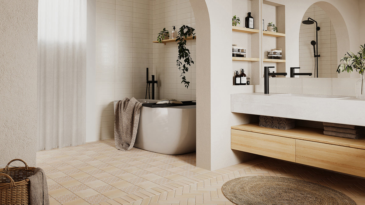 Shop The Look: Breezy and Light Bathroom Tiles