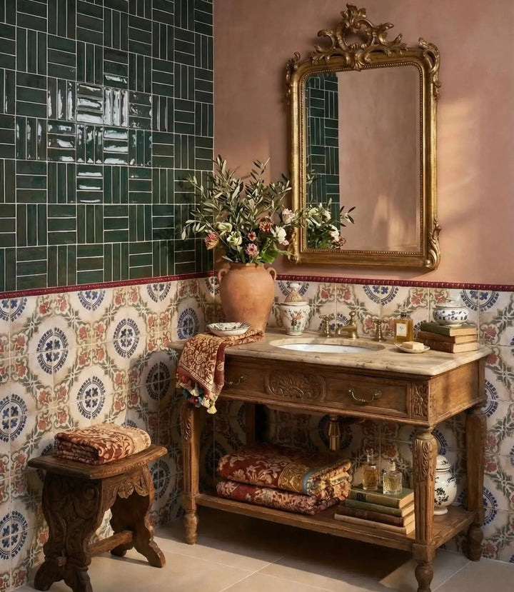 Delicato-Margarita-20cm-x-20cm, Paintable-Bobbin-Trims-1.9cm-x-101.7cm | wall tiles & trims