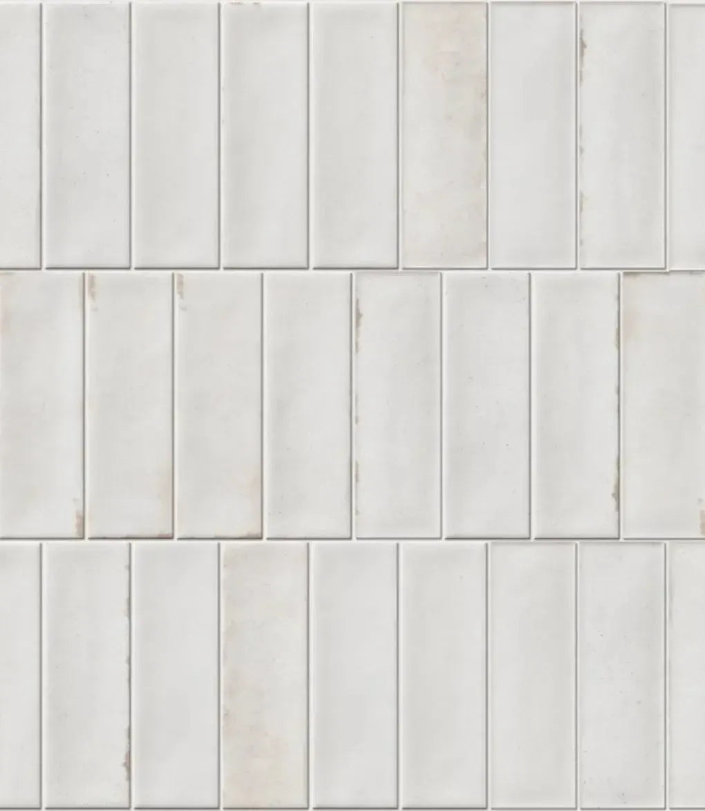 Curated Little Bricks Gloss White Brick Tile | Baked Tiles