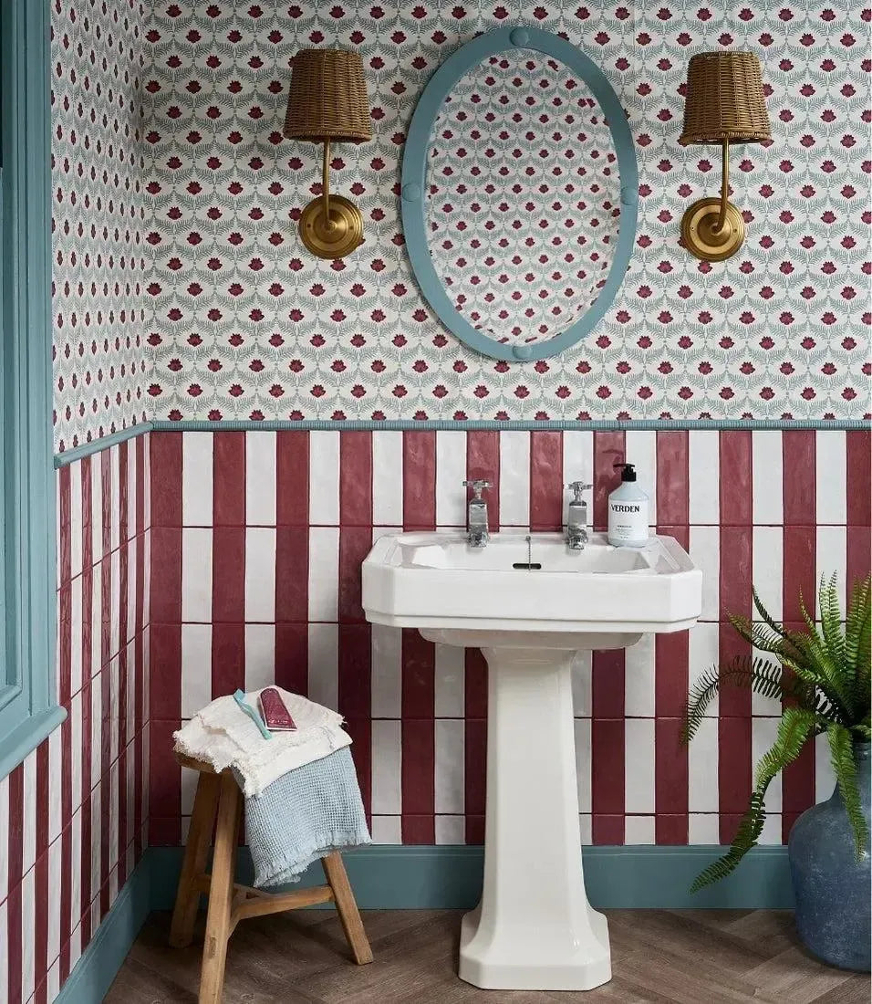  Little Italy White by Baked Tiles featured in a luxury bathroom