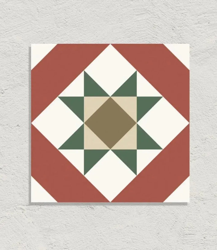 London Town Geo Cherry 20cm x 20cm