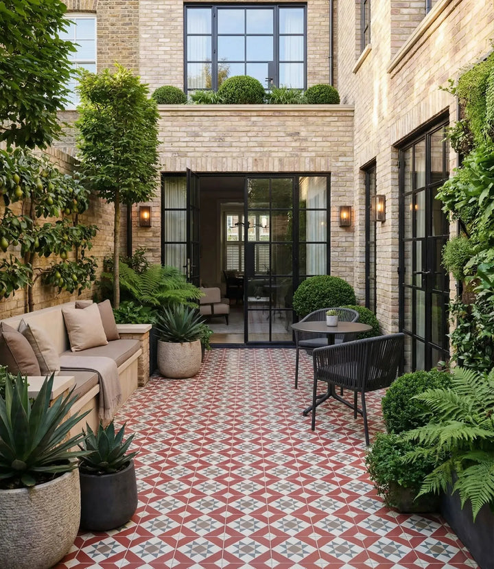 London Town Geo Cherry 20cm x 20cm