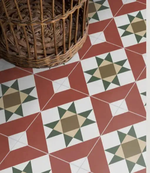 London Town Geo Cherry 20cm x 20cm