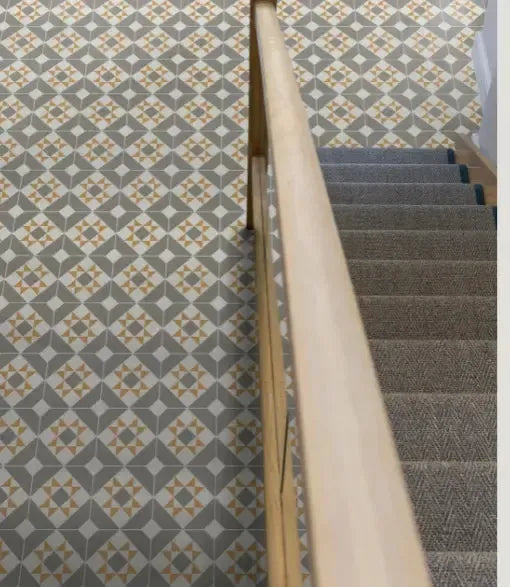 London Town Geo Mustard 20cm x 20cm