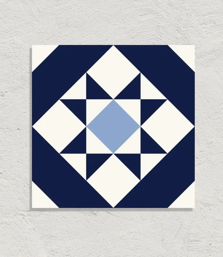 London Town Geo Navy 20cm x 20cm