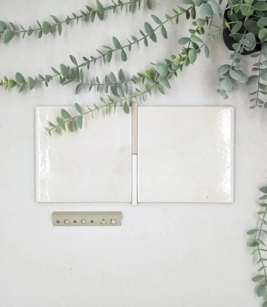 madinat white gloss porcelain 15cm x 15cm baked tiles