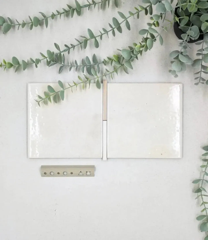madinat white gloss porcelain 15cm x 15cm baked tiles