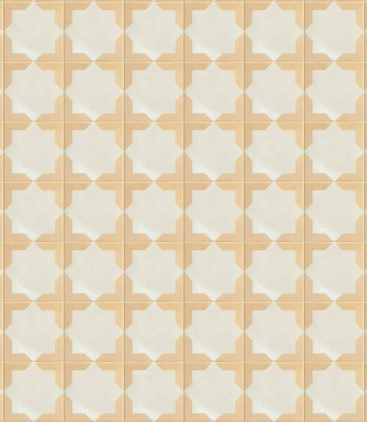 Madinat White Star Porcelain 15cm x 15xm