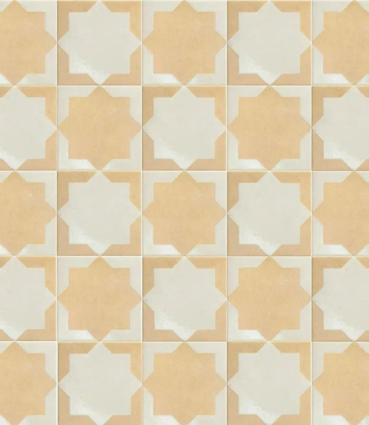 Madinat White Star Porcelain 15cm x 15xm